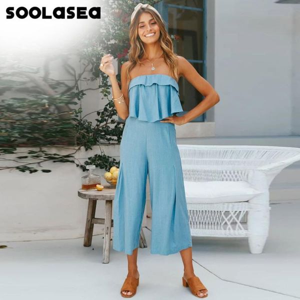 soolasea women jumpsuit women off shoulder strapless jumpsuits 2020 new backless elegant long jumpsuit, Black;white 
soolasea women jumpsuit women off shoulder strapless jumpsuits 2020 new backless elegant long jumpsuit, Black;white