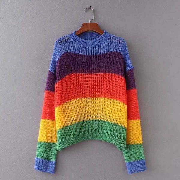 nicemix rainbow sweater pullover female ladies sweaters fashion 2019 women winter warm knitting pull jumpers ladies sweaters, White;black
nicemix rainbow sweater pullover female ladies sweaters fashion 2019 women winter warm knitting pull jumpers ladies sweaters, White;black