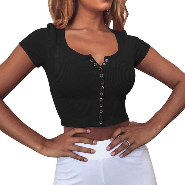 women short sleeve solid color crop button vest halter casual white tank short for girls
women short sleeve solid color crop button vest halter casual white tank short for girls