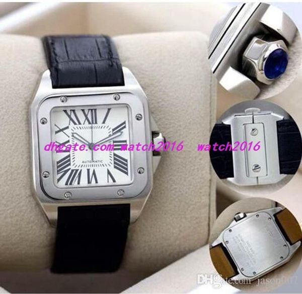 excellent new sports quality black leather strap luxury men automatic mechanical watch mens date sports 40mm luxury wristwatch, Slivery;brown
excellent new sports quality black leather strap luxury men automatic mechanical watch mens date sports 40mm luxury wristwatch, Slivery;brown