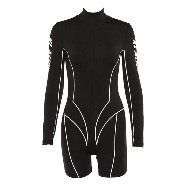 2019 new women turtleneck full sleeve fitness playsuit white striped white letter print push up skinny casual bodysuit, Black;white
2019 new women turtleneck full sleeve fitness playsuit white striped white letter print push up skinny casual bodysuit, Black;white