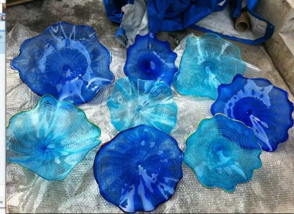 custom made blue colored murano glass wall plates chihuly style wedding chihuly style wall light modern
custom made blue colored murano glass wall plates chihuly style wedding chihuly style wall light modern