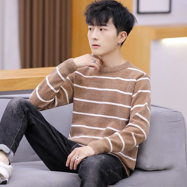2019 new autumn winter fashion brand casual striped sweater men o-neck slim fit knitting men's sweaters pullovers male 23365, White;black
2019 new autumn winter fashion brand casual striped sweater men o-neck slim fit knitting men's sweaters pullovers male 23365, White;black