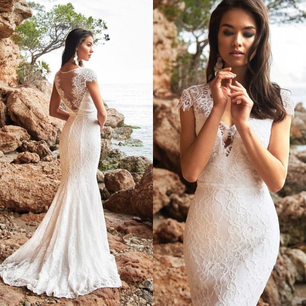 2020 elegant mermaid wedding dresses v neck sleeveless appliques lace wedding gowns sweep train bridal dresses, White
2020 elegant mermaid wedding dresses v neck sleeveless appliques lace wedding gowns sweep train bridal dresses, White