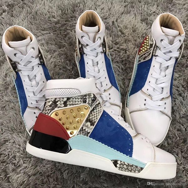 high + luxurious loubikick flat red bottom sneaker shoes for men,women spikes outdoor party fashion casual walking shoes, Black
high + luxurious loubikick flat red bottom sneaker shoes for men,women spikes outdoor party fashion casual walking shoes, Black