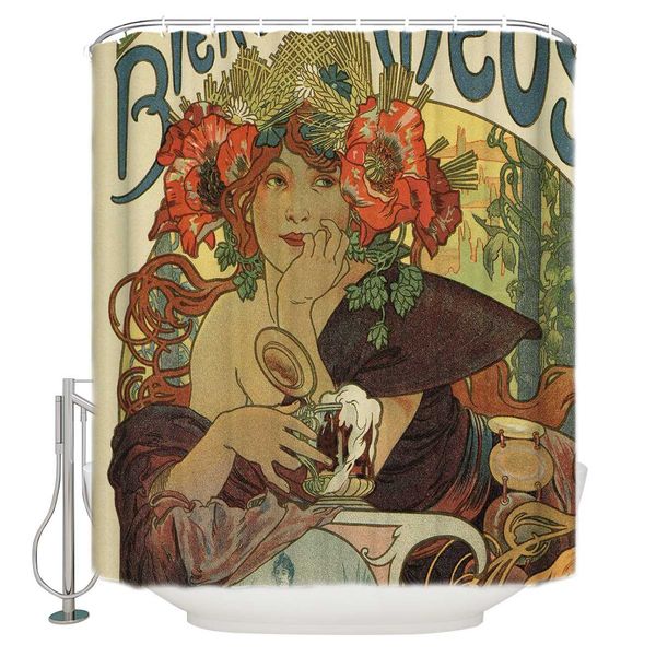 alfons mucha art nouveau beer ad extra long fabric bath shower curtains bathroom decor sets with hooks
alfons mucha art nouveau beer ad extra long fabric bath shower curtains bathroom decor sets with hooks