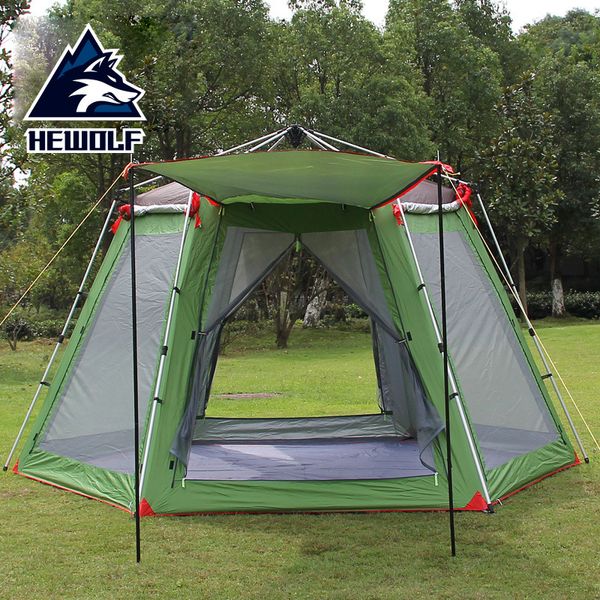 hewolf outdoor camping tent 5 8 person aluminum camping equipment
hewolf outdoor camping tent 5 8 person aluminum camping equipment