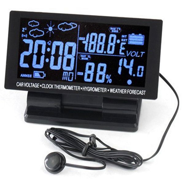4 in 1 digital car thermometer hygrometer dc 12v lcd vehicle voltage clock weather forecast temperature humidity meter ec60
4 in 1 digital car thermometer hygrometer dc 12v lcd vehicle voltage clock weather forecast temperature humidity meter ec60