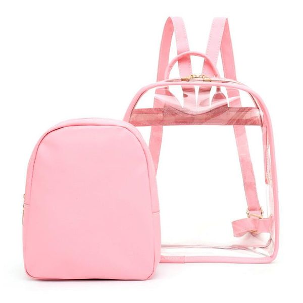 2pcs new cute clear plastic see through transparent backpack women girl student travel bag satchel school book bag small
2pcs new cute clear plastic see through transparent backpack women girl student travel bag satchel school book bag small