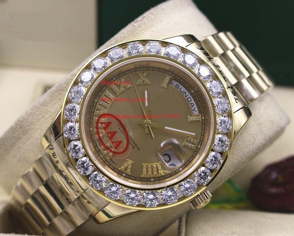 sapphire day-date 2 ii 41mm president 18k yellow gold bigger dial bigger diamond automatic mechanical mens watch watches, Slivery;brown 
sapphire day-date 2 ii 41mm president 18k yellow gold bigger dial bigger diamond automatic mechanical mens watch watches, Slivery;brown