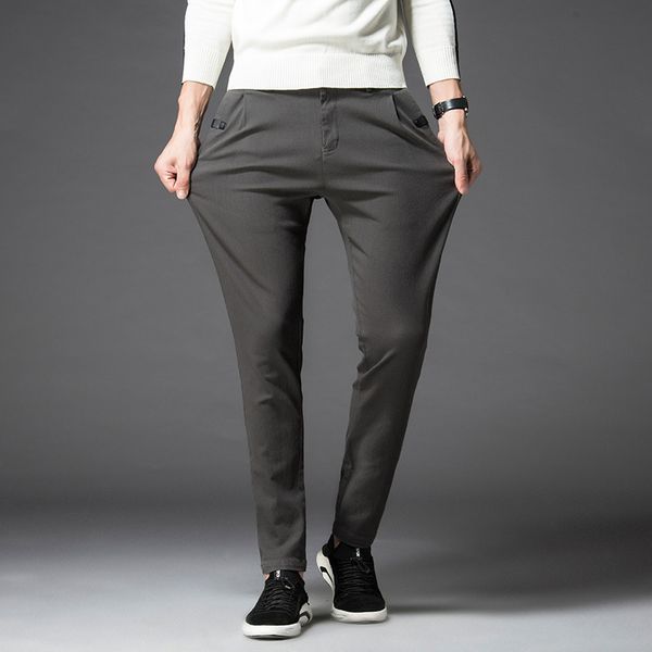 high waist hip casual cotton pants men korean slim fit fashion solid trousers spring 2020 new wild pants lines, Black
high waist hip casual cotton pants men korean slim fit fashion solid trousers spring 2020 new wild pants lines, Black