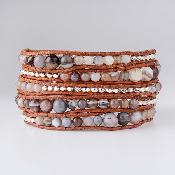 botswana bracelet natural stone silver plated beads 5 strands leather rope bracelets exclusive bohemia wrap bracelet, Golden;silver
botswana bracelet natural stone silver plated beads 5 strands leather rope bracelets exclusive bohemia wrap bracelet, Golden;silver