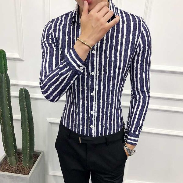 british style striped shirt men brand new slim fit tuxedo casual business formal wear long sleeve male shirt all match blouses, White;black
british style striped shirt men brand new slim fit tuxedo casual business formal wear long sleeve male shirt all match blouses, White;black