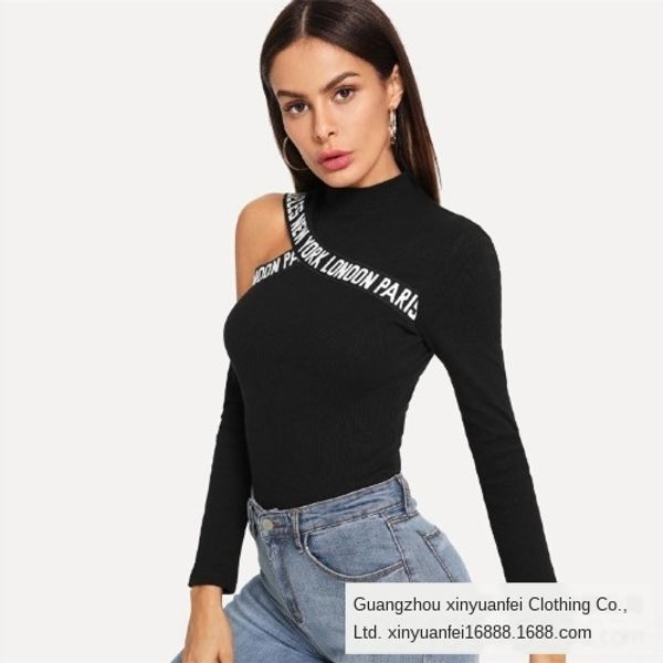 2019 letter shoulder long sleeve 2019 women's t-shirt letter shoulder long sleeve women's t-shirt, White
2019 letter shoulder long sleeve 2019 women's t-shirt letter shoulder long sleeve women's t-shirt, White