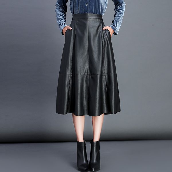 skirt women 2019 new pu umbrella skirt high waist loose solid female skirts 2019 new arrival, Black
skirt women 2019 new pu umbrella skirt high waist loose solid female skirts 2019 new arrival, Black