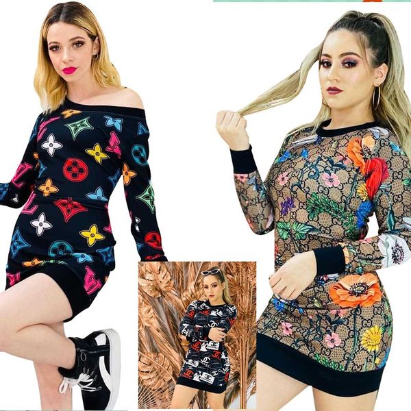 women bodycon dress elegant one piece designer multi letter floral flower pattern print long sleeve mini dress pullover casual clothes, Black;gray
women bodycon dress elegant one piece designer multi letter floral flower pattern print long sleeve mini dress pullover casual clothes, Black;gray