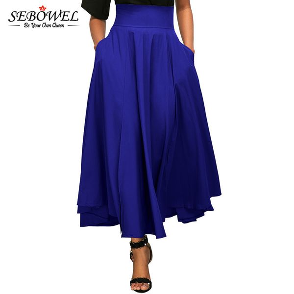 sebowel 2020 autumn winter women blue skirt vintage retro plus size high waist pleated belted long maxi skirt back bow tie s, Black
sebowel 2020 autumn winter women blue skirt vintage retro plus size high waist pleated belted long maxi skirt back bow tie s, Black