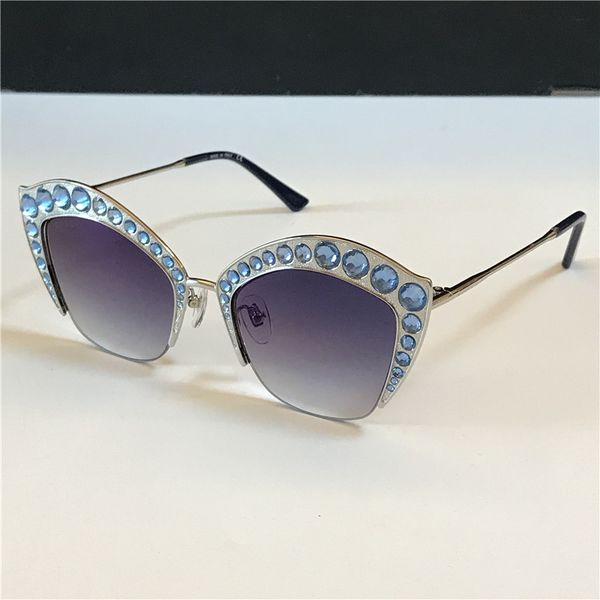 new fashion designer woman 0114 sunglasses charming cat eye half frame inlaid with sparkling crystal colored diamonds uv400 lens, White;black
new fashion designer woman 0114 sunglasses charming cat eye half frame inlaid with sparkling crystal colored diamonds uv400 lens, White;black