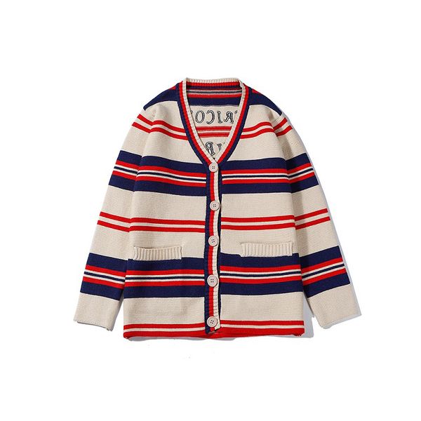 womens designer knit cardigan brand sweaters for girls stripe pattern casual brithsh style autumn clothes for students 2020 winter, White;black
womens designer knit cardigan brand sweaters for girls stripe pattern casual brithsh style autumn clothes for students 2020 winter, White;black