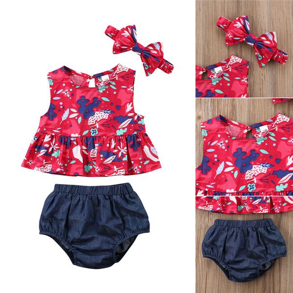 newborn toddler baby girls clothes floral print round neck sleeveless pullover vest denim solid shorts 2pc cotton kids outfits, Pink;blue
newborn toddler baby girls clothes floral print round neck sleeveless pullover vest denim solid shorts 2pc cotton kids outfits, Pink;blue