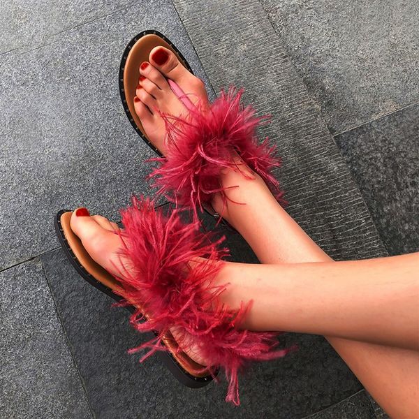 women summer slides plus size fashion buckle ladies female solid 2020 sandals flat shoes outdoor beach feather woman sandals, Black 
women summer slides plus size fashion buckle ladies female solid 2020 sandals flat shoes outdoor beach feather woman sandals, Black