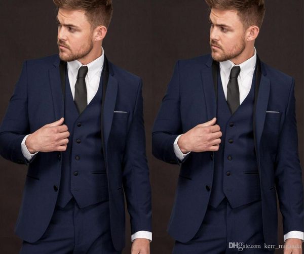 2020 groom tuxedos navy blue groomsmen notch lapel man suit/bridegroom/wedding/prom/dinner suits (jacket+pants+vest), Black;gray
2020 groom tuxedos navy blue groomsmen notch lapel man suit/bridegroom/wedding/prom/dinner suits (jacket+pants+vest), Black;gray