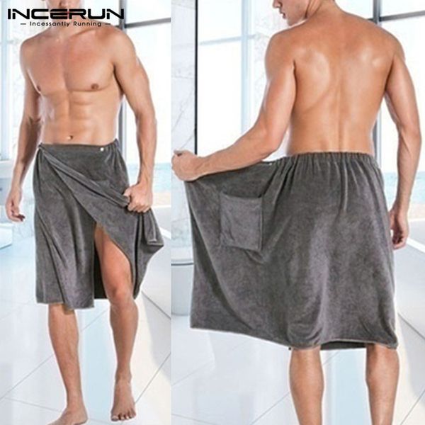 incerun men bathrobe homewear soft solid comfortable men bath skirt robes comfy sleepwear pockets towel male bathrobes 2019, Black;brown
incerun men bathrobe homewear soft solid comfortable men bath skirt robes comfy sleepwear pockets towel male bathrobes 2019, Black;brown