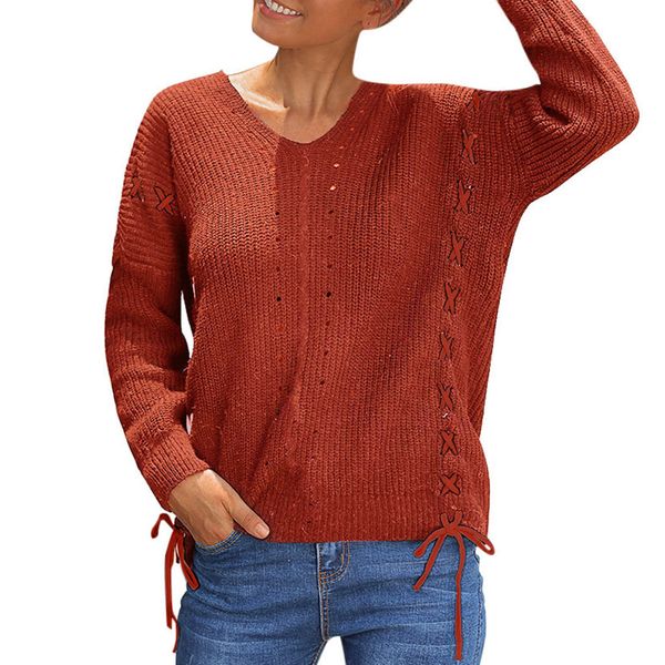 women casual solid v-neck new solid color roupas femininas sweater knitted hollow out long sleeve female sweaters femme, White;black
women casual solid v-neck new solid color roupas femininas sweater knitted hollow out long sleeve female sweaters femme, White;black