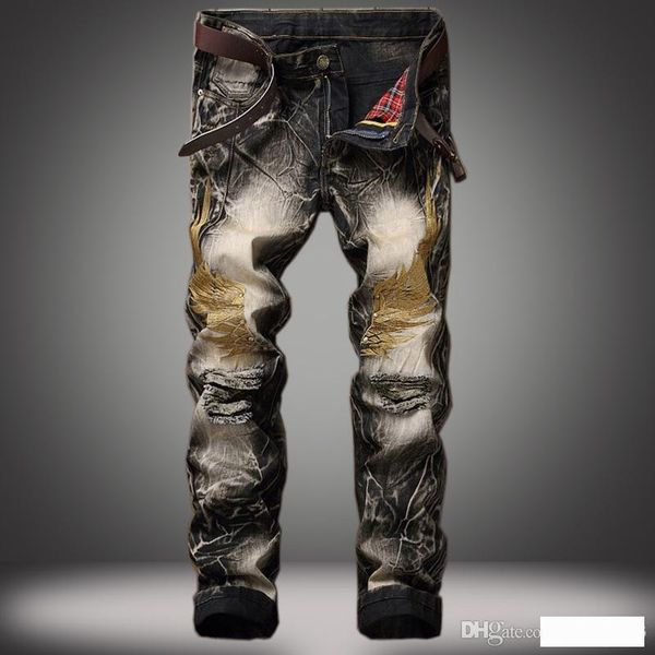men's jeans ripped skinny jeans fashion designer mens long jeans slim motorcycle moto biker causal mens denim pants hip hop mj015, Blue
men's jeans ripped skinny jeans fashion designer mens long jeans slim motorcycle moto biker causal mens denim pants hip hop mj015, Blue