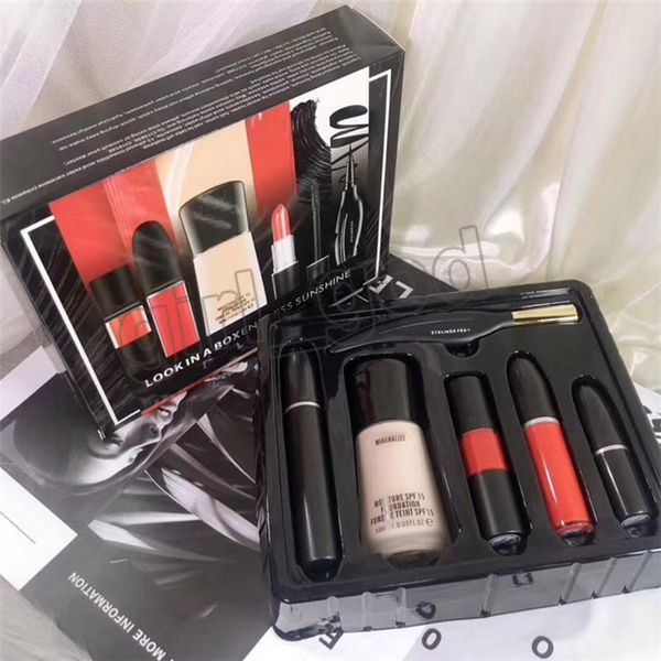 

M makeup et look in a box endle un hine et matte lip tick lip glo eye liner eyeliner ma cara foundation 6 in 1 co metic kit