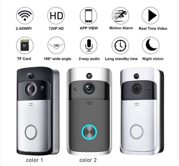 smart home video hd doorbell for wireless connection two-way audio lens wide angle night vision, Black;white
smart home video hd doorbell for wireless connection two-way audio lens wide angle night vision, Black;white