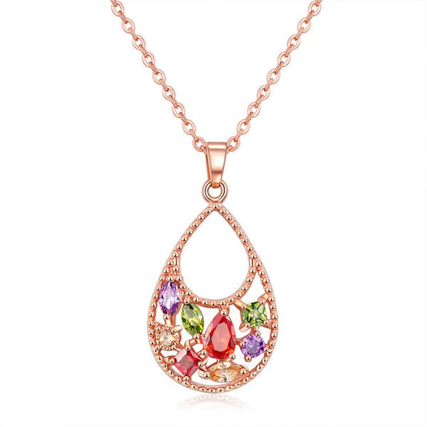 diamond necklace european and american fashion jewelry necklace seven color zircon clavicle chain crystal tear pendant, Silver
diamond necklace european and american fashion jewelry necklace seven color zircon clavicle chain crystal tear pendant, Silver