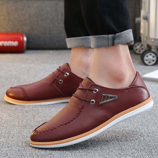 new fashion comfortable leather casual shoes men handmade vintage shoes flats lace-up tide chaussure homme ete nice zapatos, Black
new fashion comfortable leather casual shoes men handmade vintage shoes flats lace-up tide chaussure homme ete nice zapatos, Black
