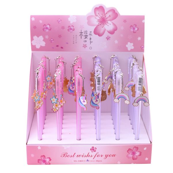 3 pcs/lot cherry blossom simple rainbow pendant gel pen ink pen promotional gift stationery school & office supply
3 pcs/lot cherry blossom simple rainbow pendant gel pen ink pen promotional gift stationery school & office supply
