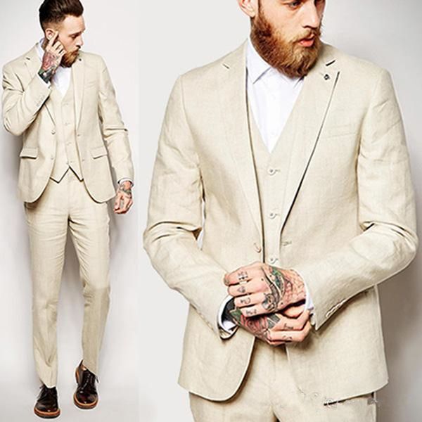 new slim fit groom tuxedos handsome beige linen men suits for wedding 3 pieces gentle male blazers jacket classic groosmen suits 505, Black;gray
new slim fit groom tuxedos handsome beige linen men suits for wedding 3 pieces gentle male blazers jacket classic groosmen suits 505, Black;gray