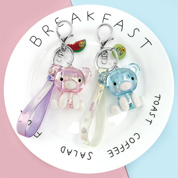 creative cartoon cute animal transparent crystal bear keychains women jewelry plastic ball beads keyring car pendants key chains, Silver
creative cartoon cute animal transparent crystal bear keychains women jewelry plastic ball beads keyring car pendants key chains, Silver