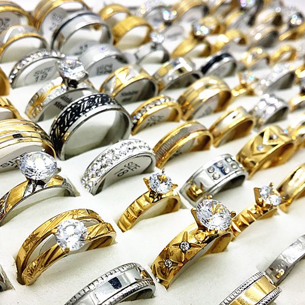 wholesale 50pcs ring set silver gold black men's women's big rhinestone zircon stainless steel metal fashion engagement jewelry y1, Slivery;golden
wholesale 50pcs ring set silver gold black men's women's big rhinestone zircon stainless steel metal fashion engagement jewelry y1, Slivery;golden