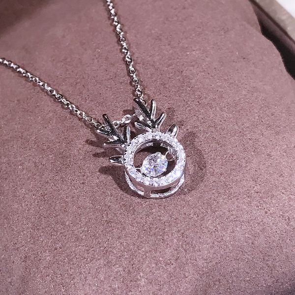 new arrival fashion reindeer horn zircon pendant all matching pure 925 sterling silver women necklace collar
new arrival fashion reindeer horn zircon pendant all matching pure 925 sterling silver women necklace collar