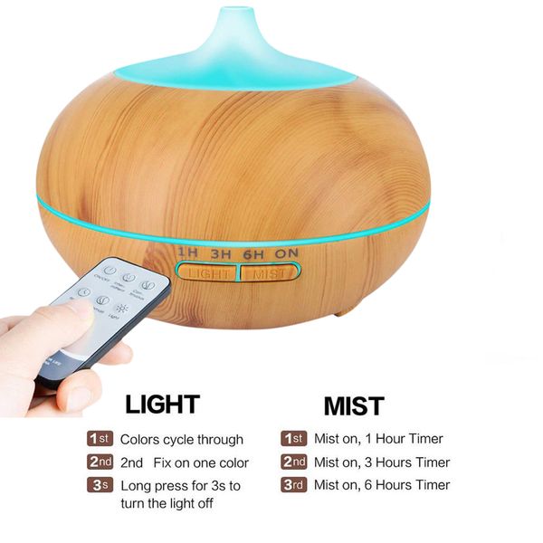 diffuser 550ml large capacity essential oil diffuser electric ultrasonic humidifier with remote control (us plug
diffuser 550ml large capacity essential oil diffuser electric ultrasonic humidifier with remote control (us plug