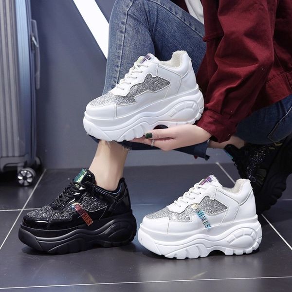 autumn winter women's increased internal heightening shoes wedge platform slip on sequins elevator sneakers walking shoes e15-36, Black
autumn winter women's increased internal heightening shoes wedge platform slip on sequins elevator sneakers walking shoes e15-36, Black