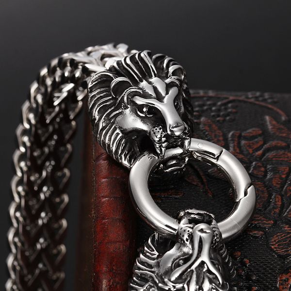 silver stainless steel men's friendship bracelets for man gothic lion men jewelry dropshipping his gifts, Black
silver stainless steel men's friendship bracelets for man gothic lion men jewelry dropshipping his gifts, Black