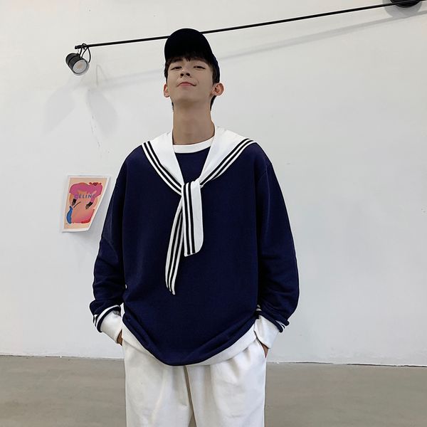 2019 autumn and winter version of the european and american style loose casual long-sleeved pullover small fresh, Black
2019 autumn and winter version of the european and american style loose casual long-sleeved pullover small fresh, Black