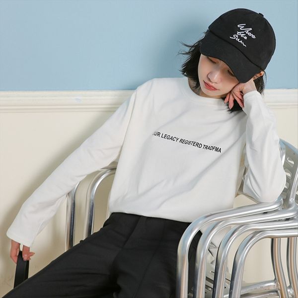 t- women's summer 2020 basic base loose all-match letter round neck t-shirt shirt long sleeve top, White
t- women's summer 2020 basic base loose all-match letter round neck t-shirt shirt long sleeve top, White
