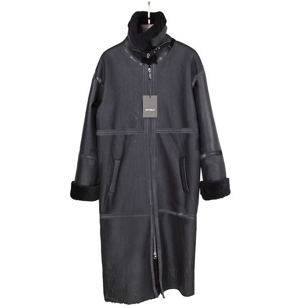women's fur & faux oftbuy 2021 double-faced outerwear winter jacket women long parka merino sheep real coat thick streetwear, Black
women's fur & faux oftbuy 2021 double-faced outerwear winter jacket women long parka merino sheep real coat thick streetwear, Black