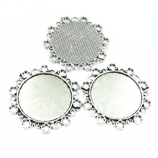 5pcs silver tone flower lace metal necklace pendant setting cabochon cameo base tray bezel blank fit 34mm cabochons jewelry 49mm, Black
5pcs silver tone flower lace metal necklace pendant setting cabochon cameo base tray bezel blank fit 34mm cabochons jewelry 49mm, Black
