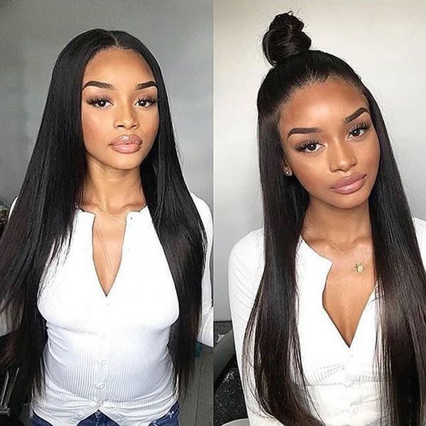 straight remy 360 lace frontal wig peruvian human hair 180 density wig for black women natural color can be dye
straight remy 360 lace frontal wig peruvian human hair 180 density wig for black women natural color can be dye