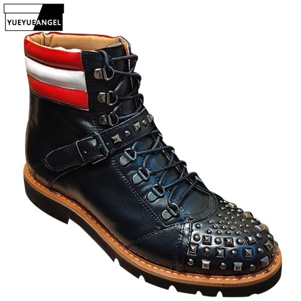 genuine leather thick bottom mens warm high shoes fashion rivet lace up round toe mixed colors male casual cowhide shoes, Black
genuine leather thick bottom mens warm high shoes fashion rivet lace up round toe mixed colors male casual cowhide shoes, Black
