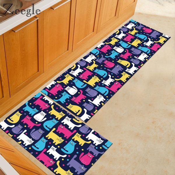 

zeegle kitchen carpet non-slip door mat area rugs soft bedroom bedside mats entrance hallway rug cartoon design table floor mats