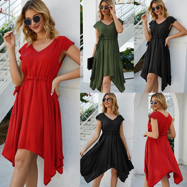 2020 fashion summer bohemian woman elegant dress v-neck sleeveless drawstring asymmetry red dresses femme robe chic et classe, Black;gray
2020 fashion summer bohemian woman elegant dress v-neck sleeveless drawstring asymmetry red dresses femme robe chic et classe, Black;gray