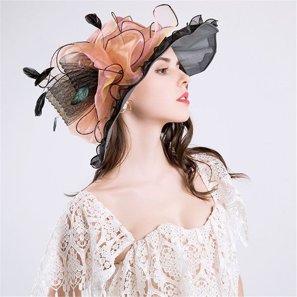 fashion summer sun hats for women elegant ladies hats fascinator bridal party wedding hat, Blue;gray
fashion summer sun hats for women elegant ladies hats fascinator bridal party wedding hat, Blue;gray